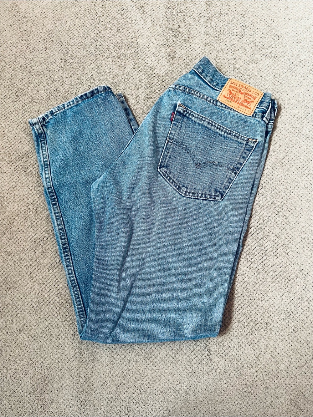 Levi’s 505 Y2K Men’s 33x32 Regular Fit Mid Rise Straight Leg Distressed Jeans